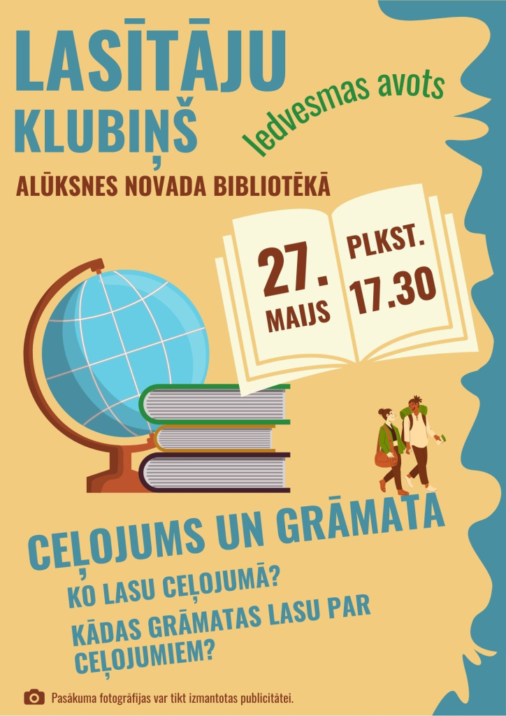 Lasītāju klubiņa tikšanās 27. maijā - plakāts.