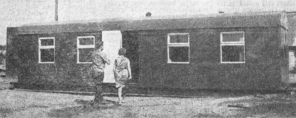 Pārvietojamā kopmītne, attēls no laikraksta "Oktobra Karogs" 1973. gada 14. jūnija numura.