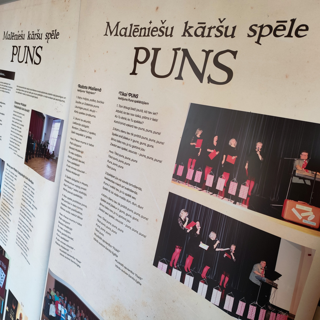 Malēniešu kāršu spēle "Puns" - izstādes materiāli