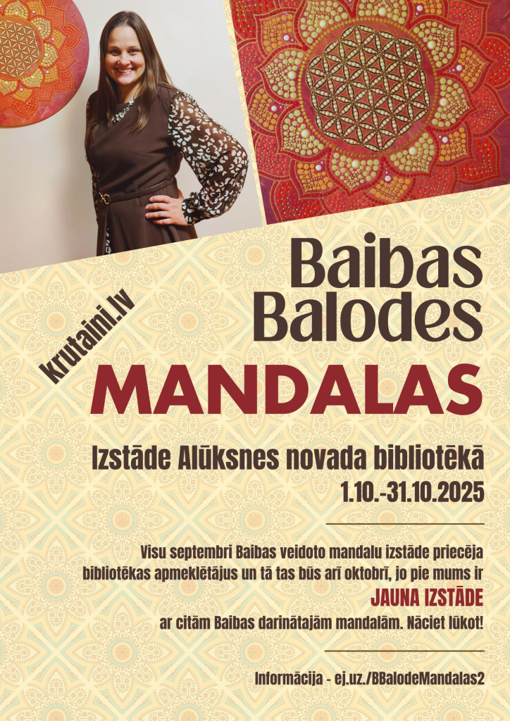 Baibas Balodes izstādes plakāts.