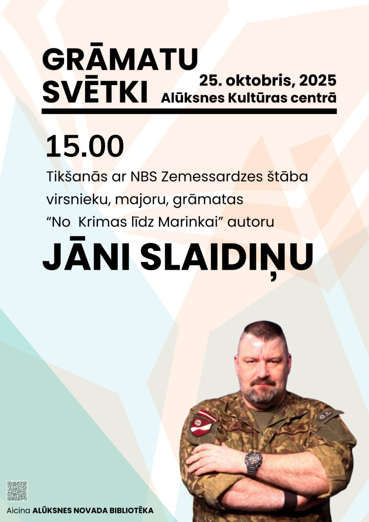 Grāmatu svētki Alūksnē, tikšanās ar Jāni Slaidiņu.