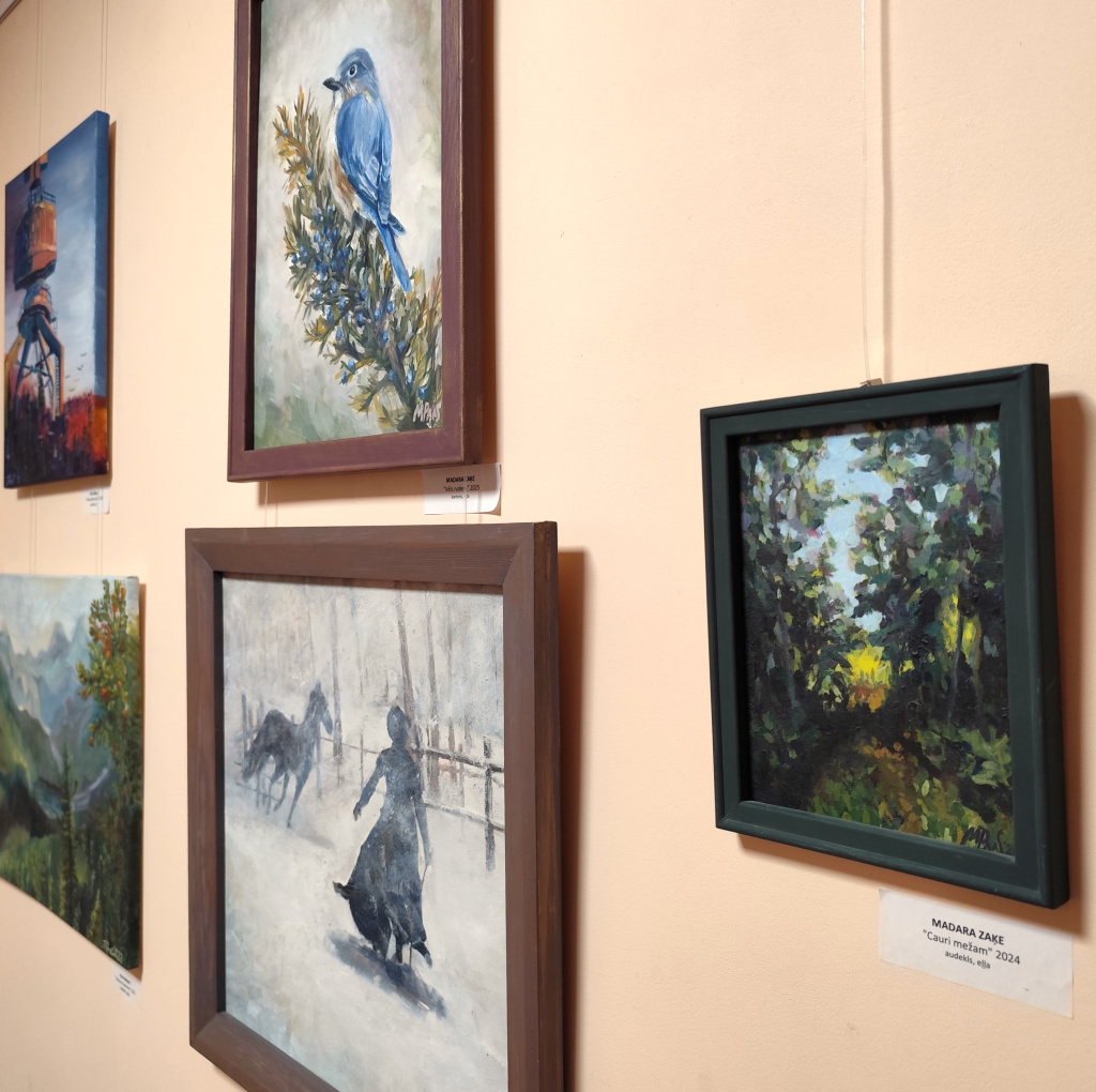 Alūksnes Mākslas skolas pieaugušo mākslas programmas dalībnieču darbu izstāde.