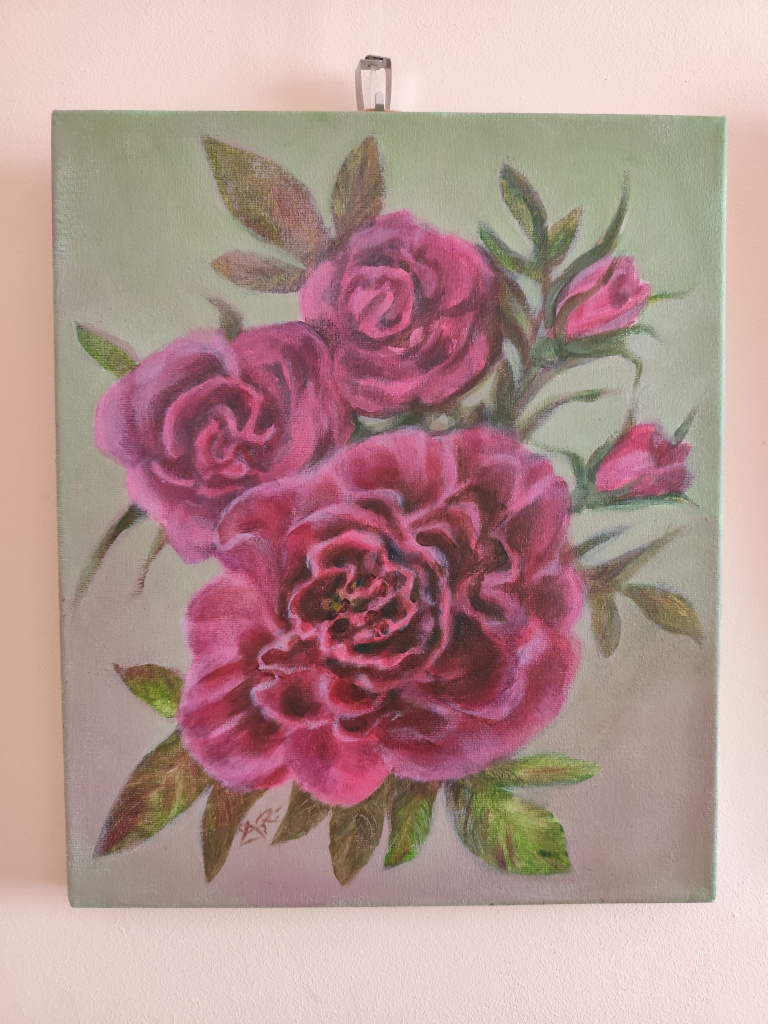 Dainas Rudzītes izstāde Alūksnes novada bibliotēkā.